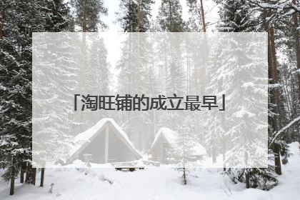 淘旺铺的成立最早