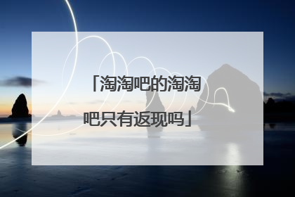 淘淘吧的淘淘吧只有返现吗