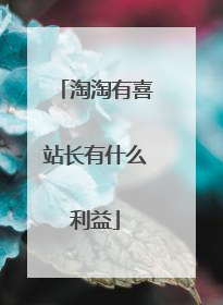 淘淘有喜站长有什么利益