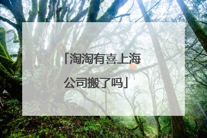 淘淘有喜上海公司搬了吗