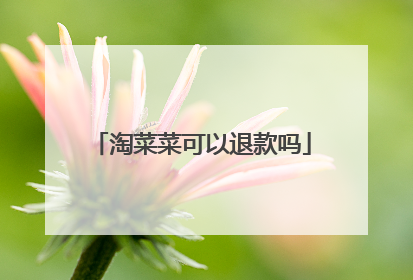淘菜菜可以退款吗