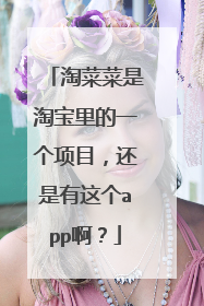 淘菜菜是淘宝里的一个项目,还是有这个app啊?