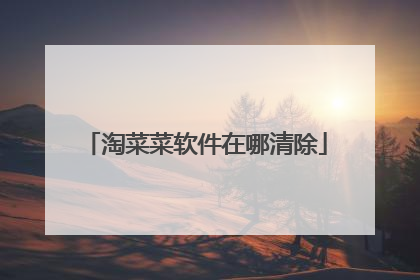 淘菜菜软件在哪清除