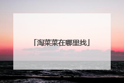 淘菜菜在哪里找