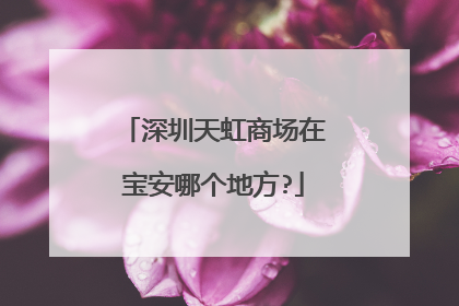深圳天虹商场在宝安哪个地方?