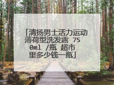 清扬男士活力运动薄荷型洗发露 750ml /瓶 超市里多少钱一瓶