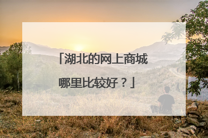 湖北的网上商城哪里比较好?