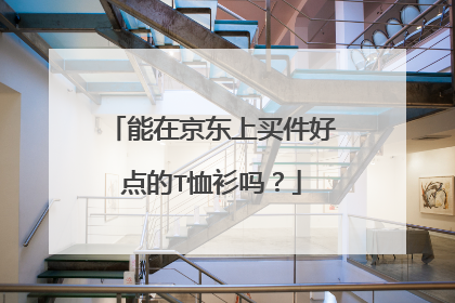 能在京东上买件好点的T恤衫吗？