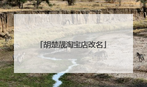 胡楚靓淘宝店改名
