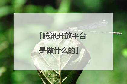 腾讯开放平台是做什么的