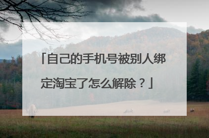 自己的手机号被别人绑定淘宝了怎么解除?