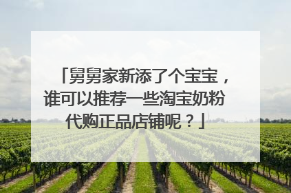 舅舅家新添了个宝宝,谁可以推荐一些淘宝奶粉代购正品店铺呢?