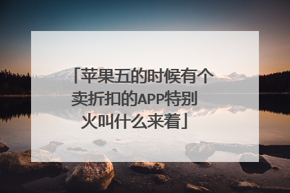 苹果五的时候有个卖折扣的APP特别火叫什么来着