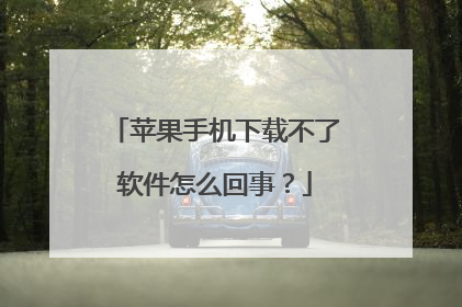 苹果手机下载不了软件怎么回事?