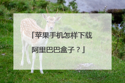 苹果手机怎样下载阿里巴巴盒子?