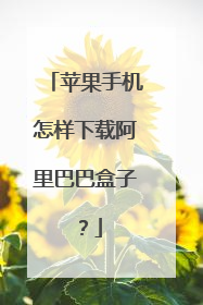 苹果手机怎样下载阿里巴巴盒子?