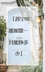苏宁电器加盟一月能挣多少