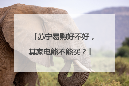 苏宁易购好不好,其家电能不能买?