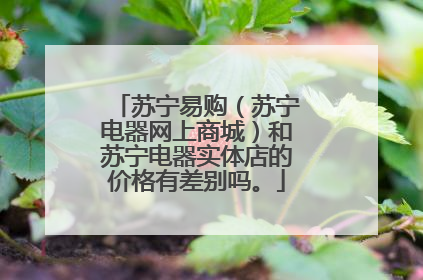 苏宁易购(苏宁电器网上商城)和苏宁电器实体店的价格有差别吗。