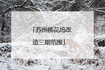苏州桃花坞改造三期范围