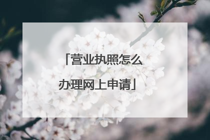 营业执照怎么办理网上申请