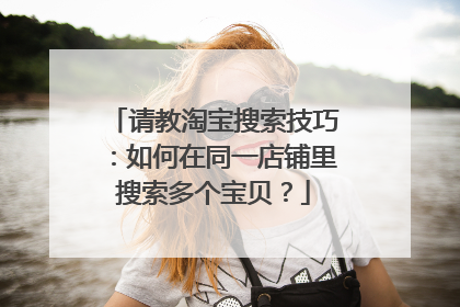 请教淘宝搜索技巧:如何在同一店铺里搜索多个宝贝?