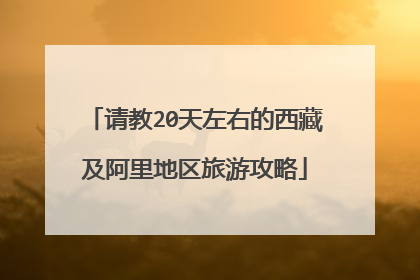 请教20天左右的西藏及阿里地区旅游攻略