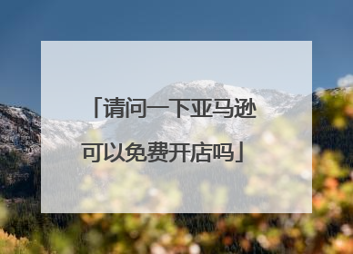 请问一下亚马逊可以免费开店吗