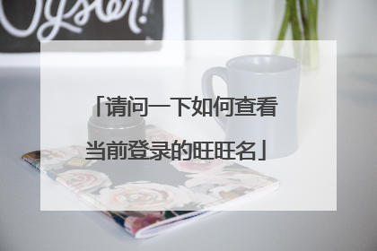 请问一下如何查看当前登录的旺旺名