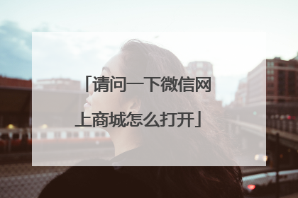 请问一下微信网上商城怎么打开