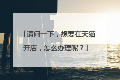 请问一下，想要在天猫开店，怎么办理呢？