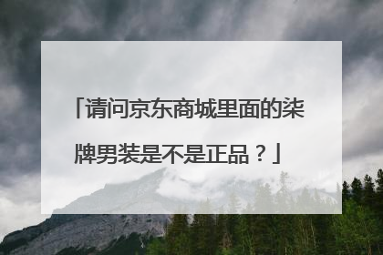 请问京东商城里面的柒牌男装是不是正品?