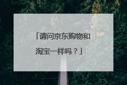 请问京东购物和淘宝一样吗?