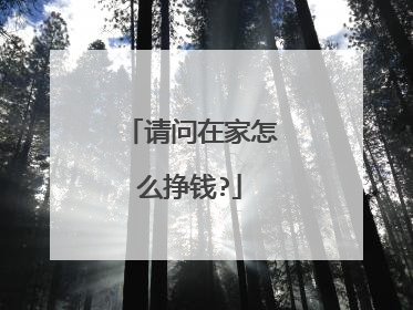请问在家怎么挣钱?