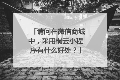 请问在微信商城中,采用桐云小程序有什么好处?
