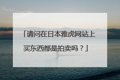 请问在日本雅虎网站上买东西都是拍卖吗?