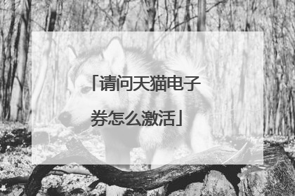 请问天猫电子券怎么激活