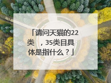 请问天猫的22类 ,35类目具体是指什么?
