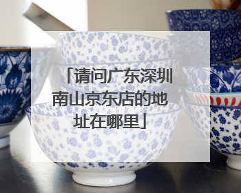 请问广东深圳南山京东店的地址在哪里