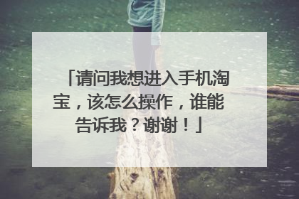 请问我想进入手机淘宝,该怎么操作,谁能告诉我?谢谢!