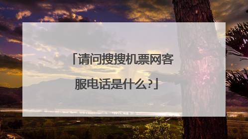 请问搜搜机票网客服电话是什么?
