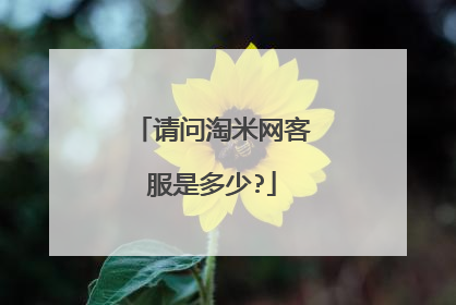 请问淘米网客服是多少?