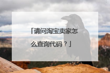 请问淘宝卖家怎么查询代码?