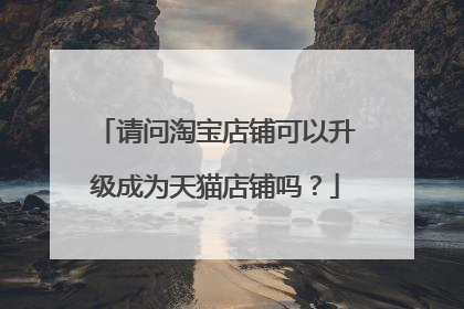 请问淘宝店铺可以升级成为天猫店铺吗?