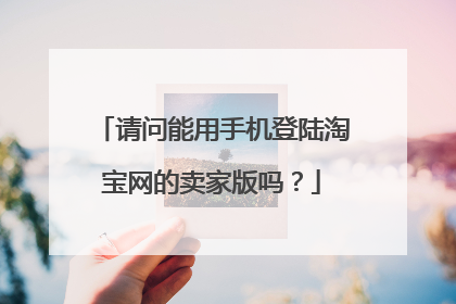 请问能用手机登陆淘宝网的卖家版吗?
