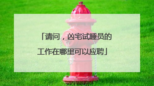 请问,凶宅试睡员的工作在哪里可以应聘