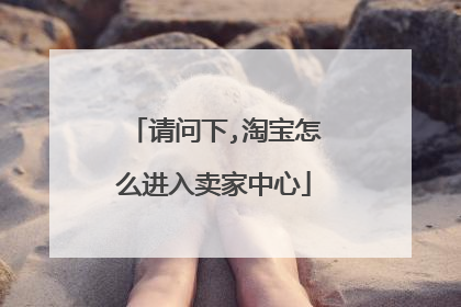 请问下,淘宝怎么进入卖家中心