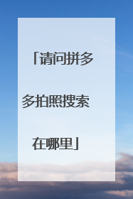 请问拼多多拍照搜索在哪里