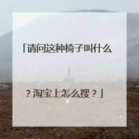 请问这种椅子叫什么？淘宝上怎么搜？