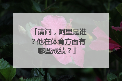 请问,阿里是谁?他在体育方面有哪些成绩?